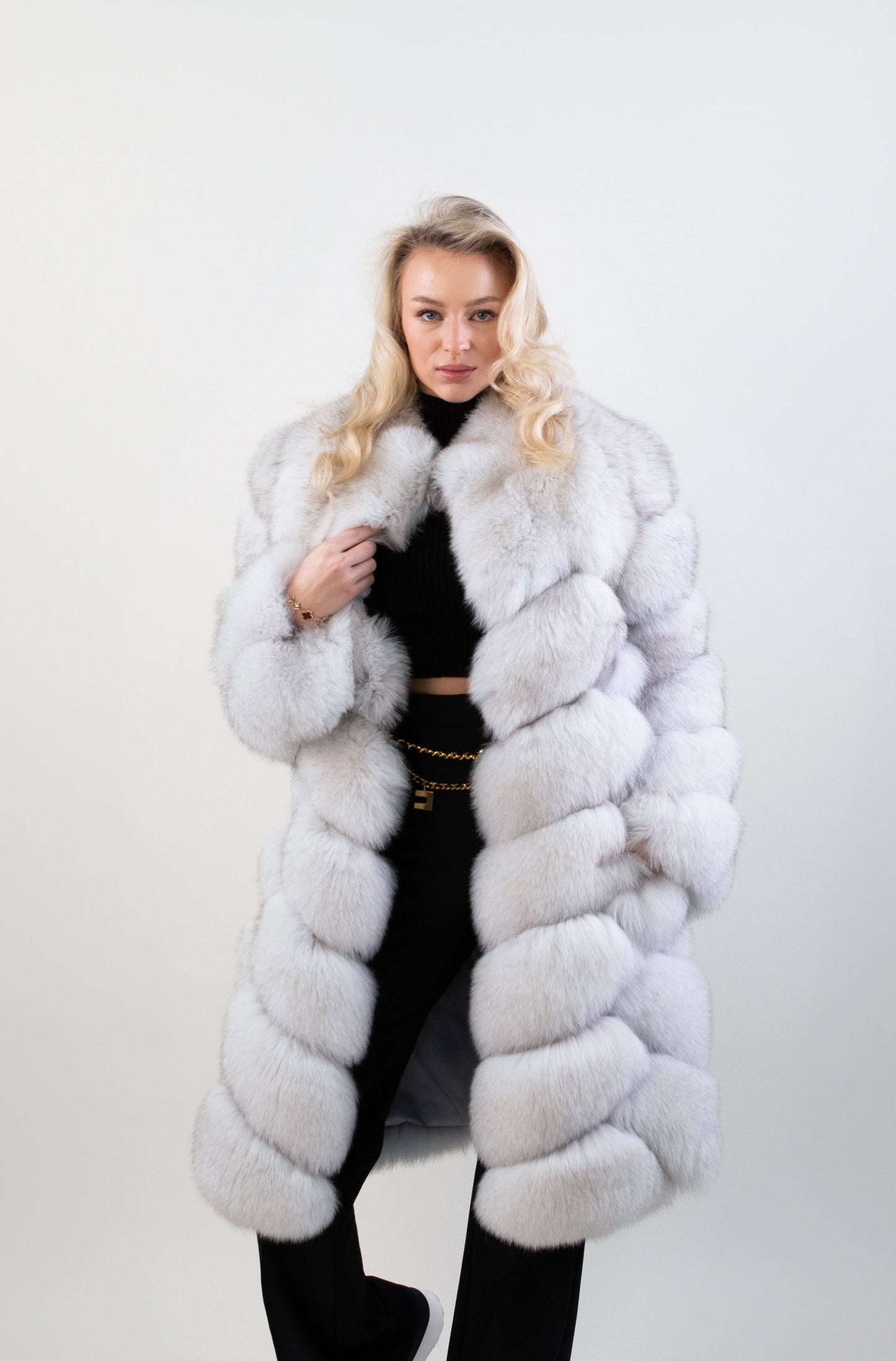 IN STOCK Doll Fox Fur Coat (2in1), White, Size M